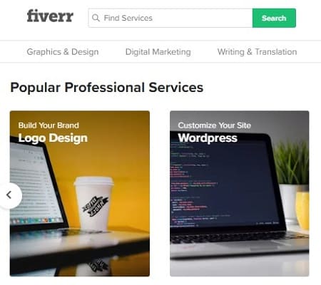 Fiverr vender diseños