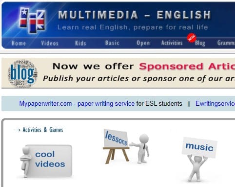 Multimedia English practicar listening