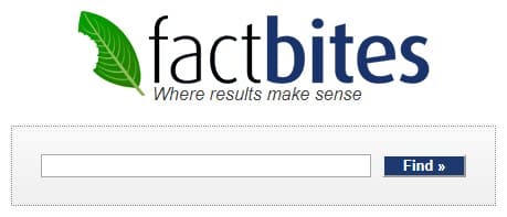 Factbites buscadores de Internet